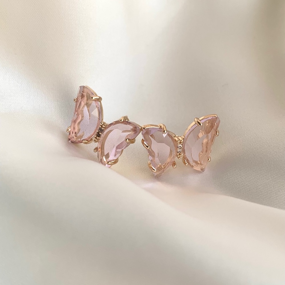 Pink Butterfly Earrings